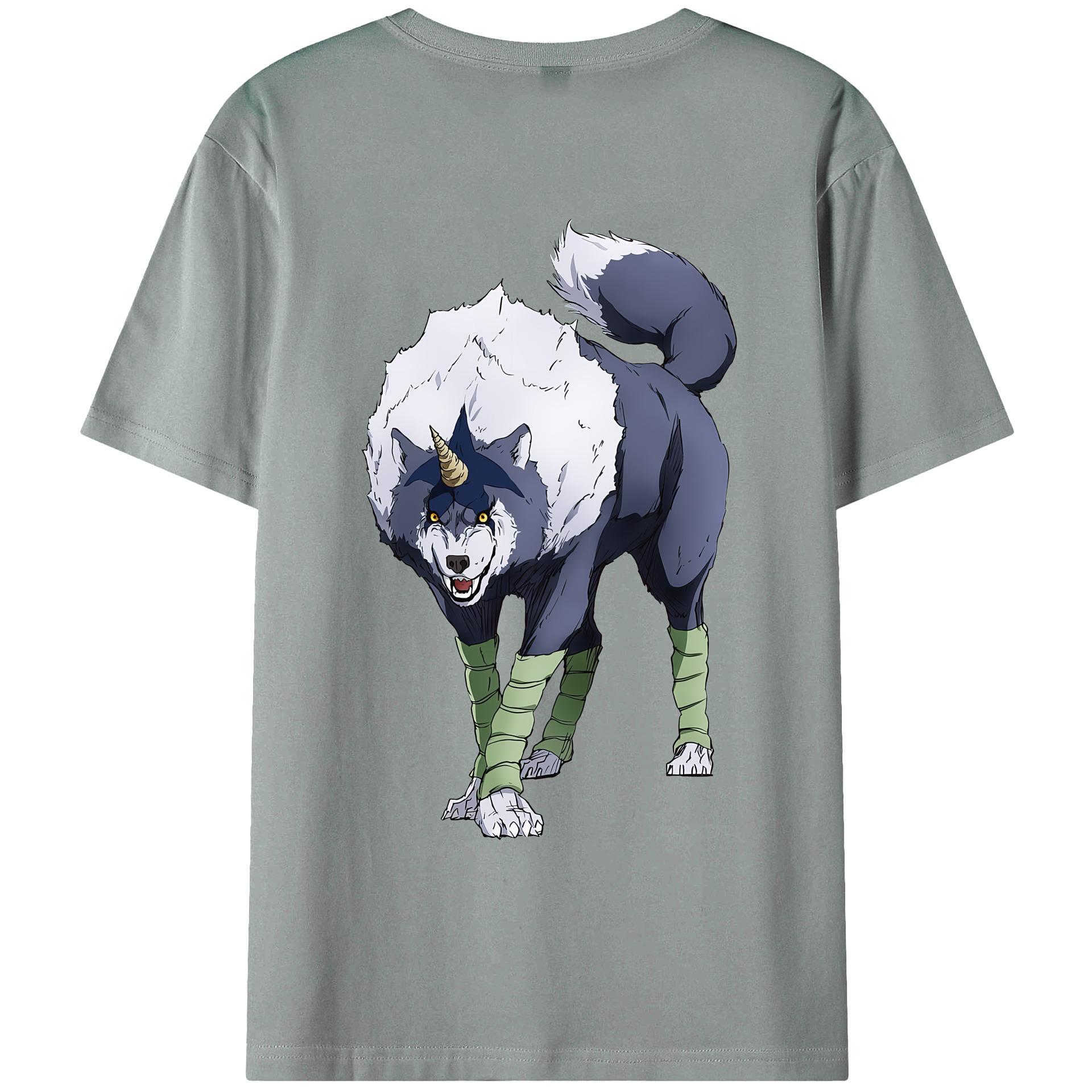 （画像用） 転スラ Regarding Reincarnated to Slime 綿100％ メンズ半袖Tシャツ（バックプリント） 通気性